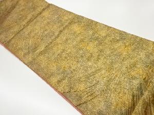 ふくれ織曲線に色紙散らし模様織出し袋帯
